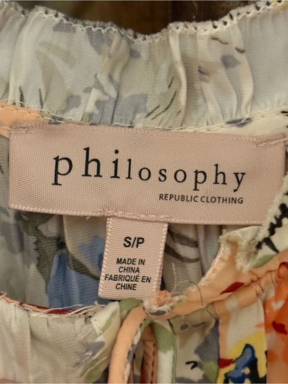 Philosophy Republic Clothing Floral Flutter Sleeve Boho Blouse small cottagecore - Picture 6 of 10